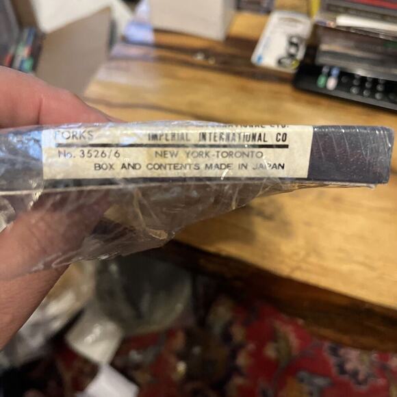 Imperial Vintage Fondue Forks Stainless Steel With Rosewood Handles In Box - Picture 3 of 3